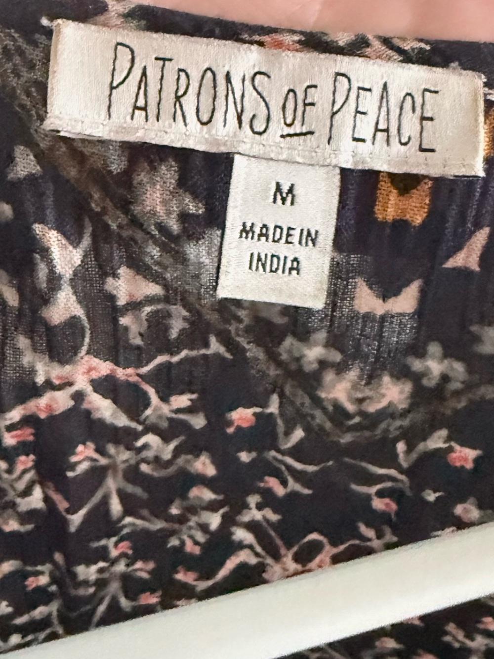 Patrons of Peace Navy Floral Boho Maxi Dress - Picture 3 of 3